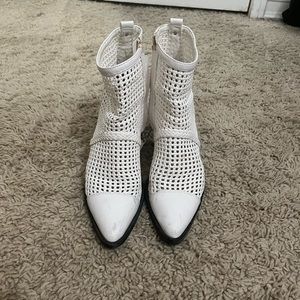White Sam Edelman booties